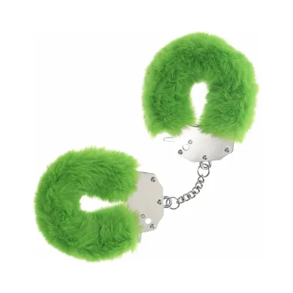 Heavy-Duty Fluffy Handcuffs Green