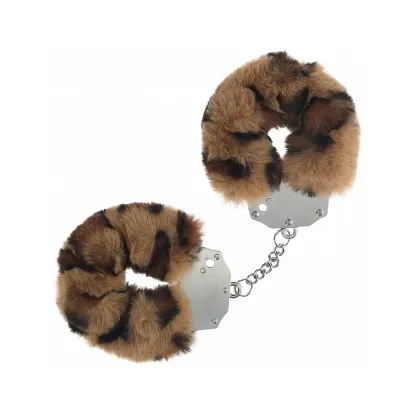 Heavy-Duty Fluffy Handcuffs Leopard