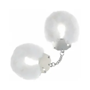 Heavy-Duty Fluffy Handcuffs White
