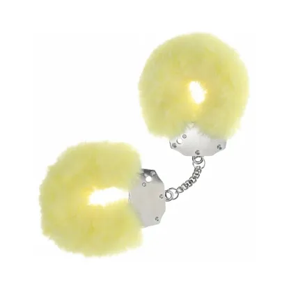 Heavy-Duty Fluffy Handcuffs Yellow
