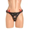 Horny Devil Strap-On Harness with Creature Eye & Horns Red