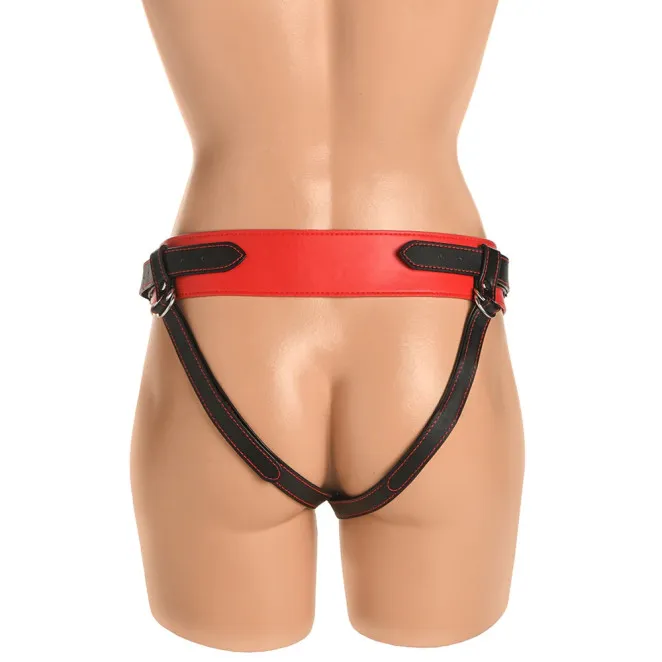 Horny Devil Strap-On Harness with Creature Eye & Horns Red