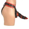 Horny Devil Strap-On Harness with Creature Eye & Horns Red