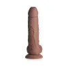 7 Inch Realistic Silicone Dildo with Balls Brown