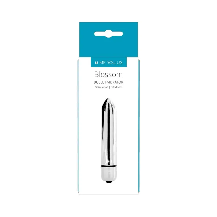Me You Us Blossom 10 Mode Bullet Vibrator Silver Me You Us Blossom 10 Mode Bullet Vibrator Silver