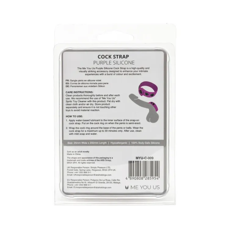 Me You Us Purple Silicone Cock Strap Me You Us Purple Silicone Cock Strap