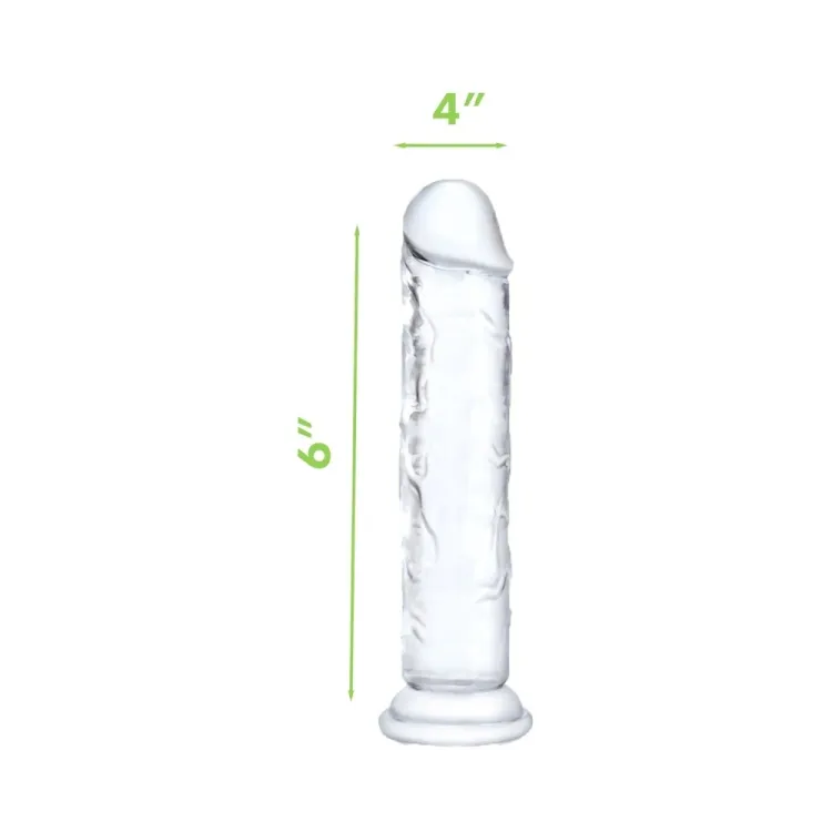 6 in. Ultracock Realistic Jelly Dildo Clear 6 in. Ultracock Realistic Jelly Dildo Clear