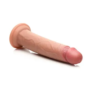8 Inch Dual Density Realistic Silicone Dildo Tan