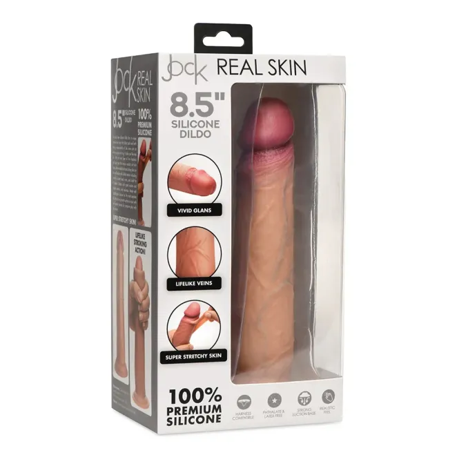 8 Inch Dual Density Realistic Silicone Dildo Tan