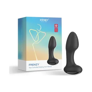 Frenzy Pressure Sensing App-Controlled Rotating Butt Plug Black