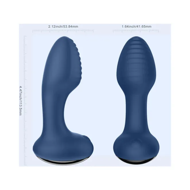 Frenzy Pressure Sensing App-Controlled Rotating Butt Plug Blue