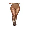 Dreamgirl Fishnet Pantyhose with Cut-Out Details Black Dreamgirl Fishnet Pantyhose with Cut-Out Details Black