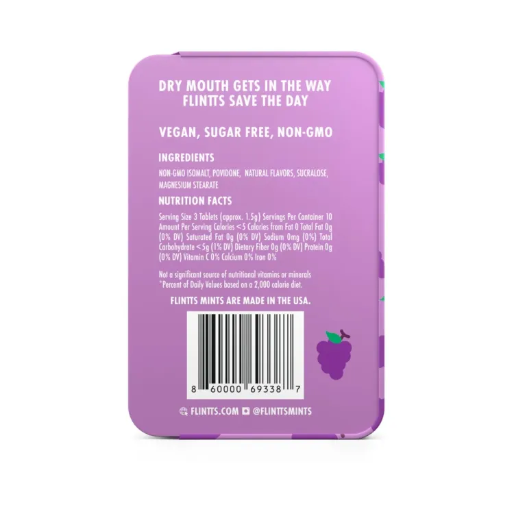 Flintts Mints Luxury Grape - F Strength 125 Flintts Mints Luxury Grape - F Strength 125
