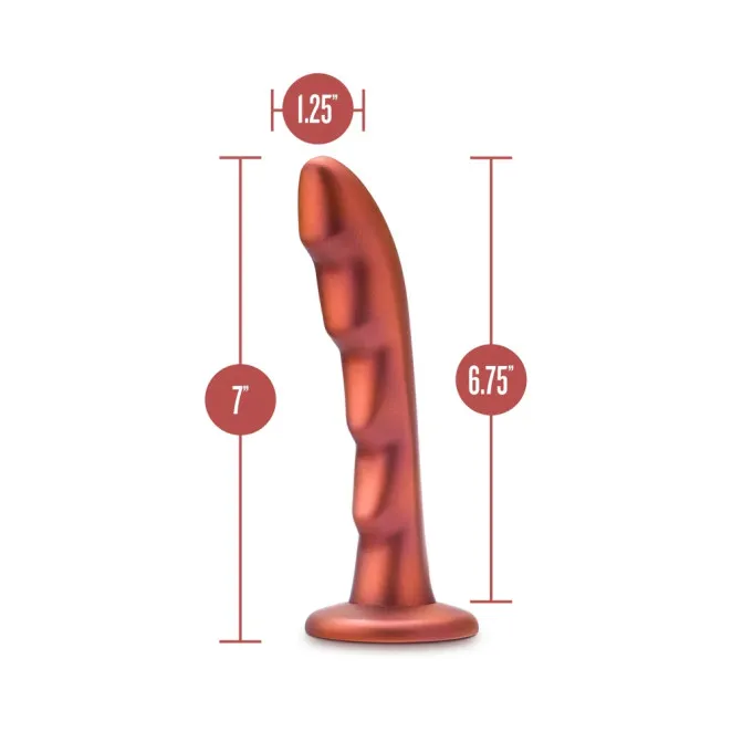7 Inch Jealousy Peg Curved Silicone Pegging Dildo Red