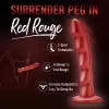7 Inch Jealousy Peg Curved Silicone Pegging Dildo Red