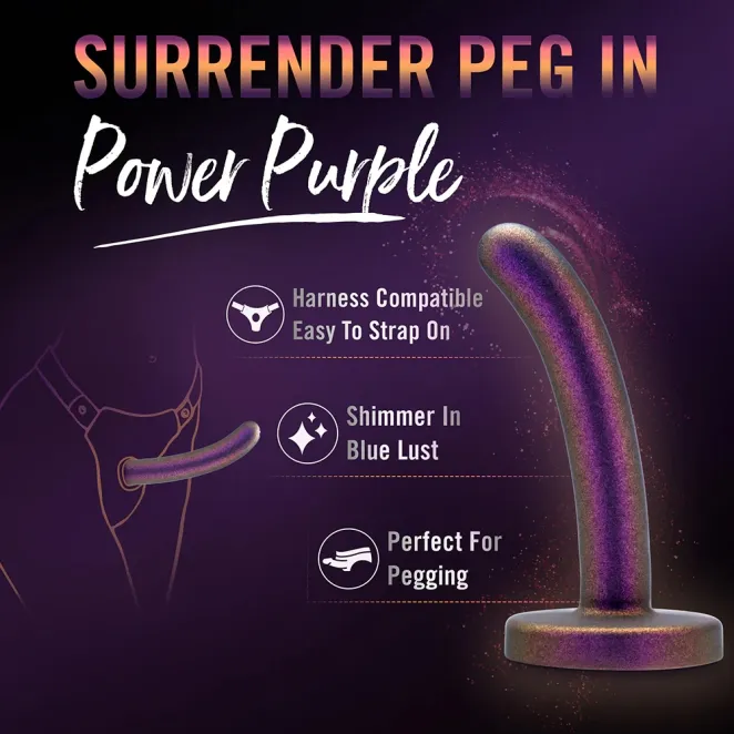 4 Inch Beginner Silicone Peg Dildo – Purple