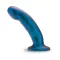 5 Inch Curved Silicone Pegging Dildo Blue