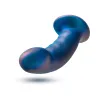 5 Inch Curved Silicone Pegging Dildo Blue