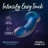 5 Inch Curved Silicone Pegging Dildo Blue