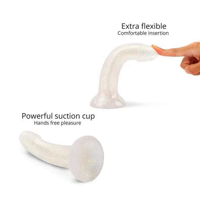 6 Inch Dildolls Extravaganza Gold Glitter Dildo