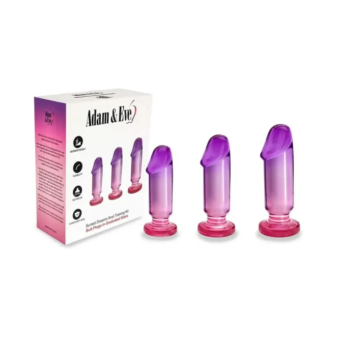 Sunset Dreams Jelly Ombre Suction Cup Anal Training Set (3 Piece)