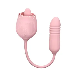 Thrust & Tickle Dual Stim Rose Vibrator