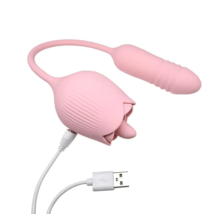 Thrust & Tickle Dual Stim Rose Vibrator Thrust & Tickle Dual Stim Rose Vibrator