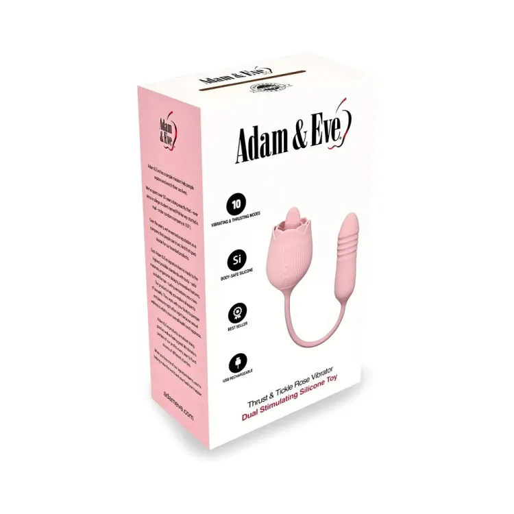 Thrust & Tickle Dual Stim Rose Vibrator Thrust & Tickle Dual Stim Rose Vibrator