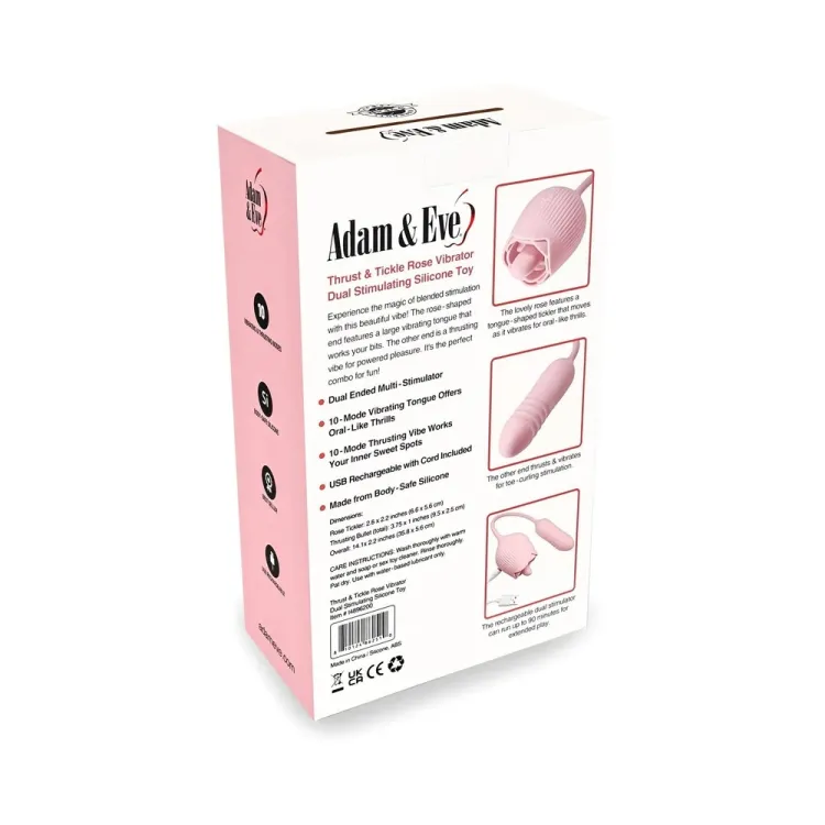 Thrust & Tickle Dual Stim Rose Vibrator Thrust & Tickle Dual Stim Rose Vibrator