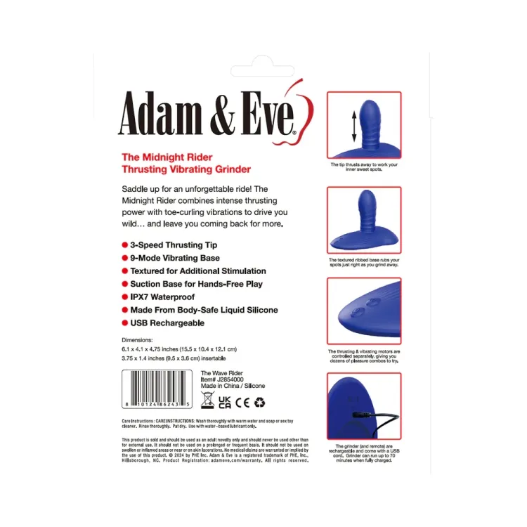 The Midnight Rider Thrusting Vibrating Grinder The Midnight Rider Thrusting Vibrating Grinder
