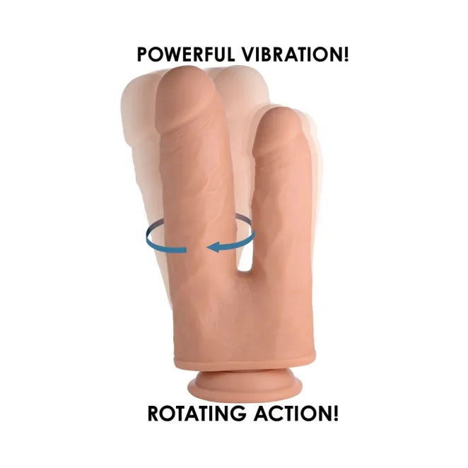 8 in. Double Shot Vibrating & Rotating Double Dildo with Remote