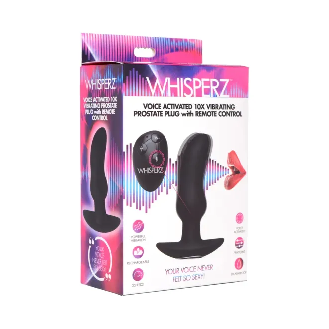 Whisperz Voice Activated Vibrating Prostate Plug with Remote
