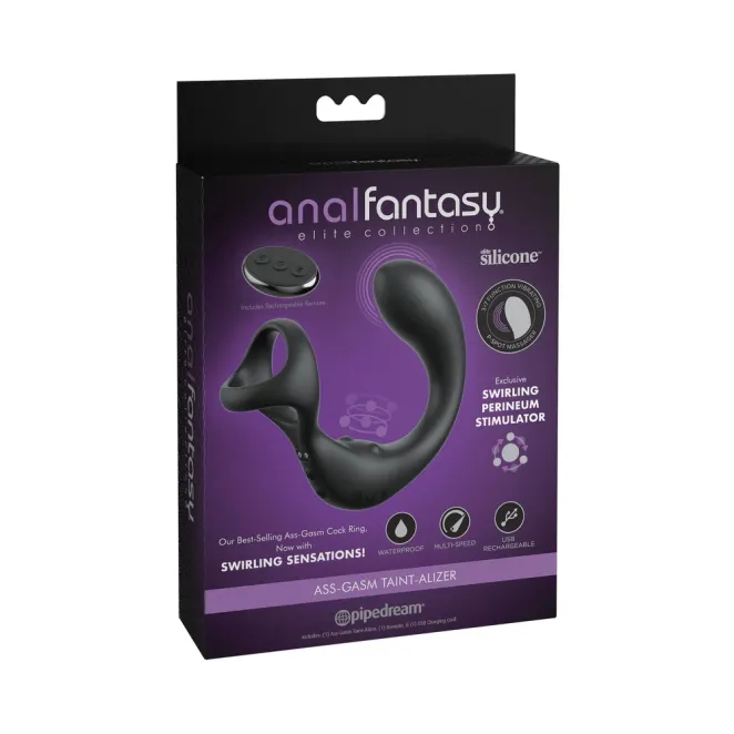 Anal Fantasy Elite Ass-Gasm Taint-Alizer Remote-Controlled Prostate Vibrator