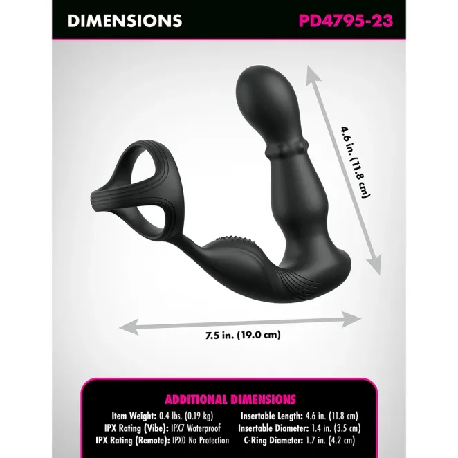 Anal Fantasy Elite Ass-Gasm Slide & Glide Remote-Controlled Prostate Vibrator