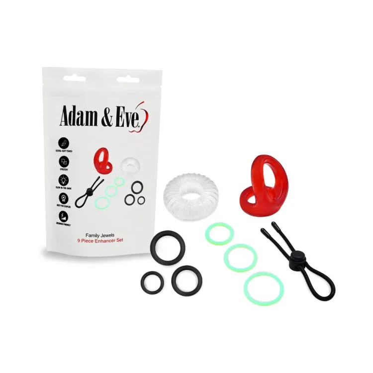 Family Jewels 9-Pc Cock Ring Set Family Jewels 9-Pc Cock Ring Set