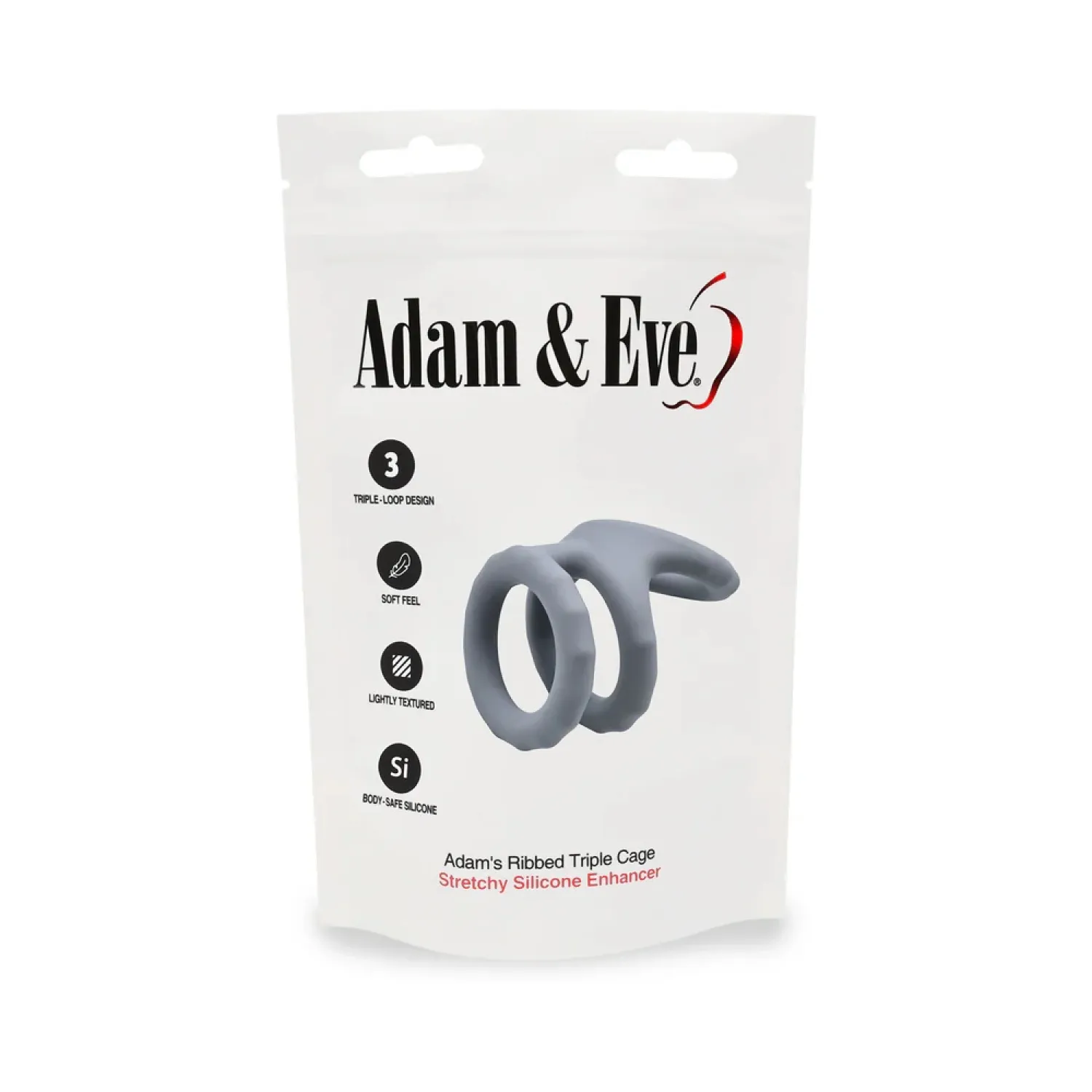 Adam's Ridged Triple Cock Ring Cage