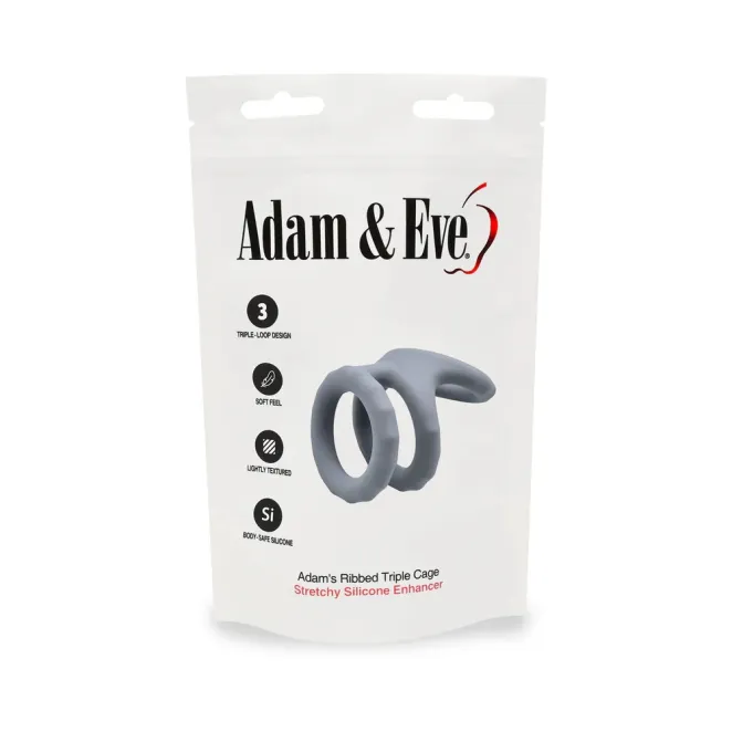 Adam's Ridged Triple Cock Ring Cage