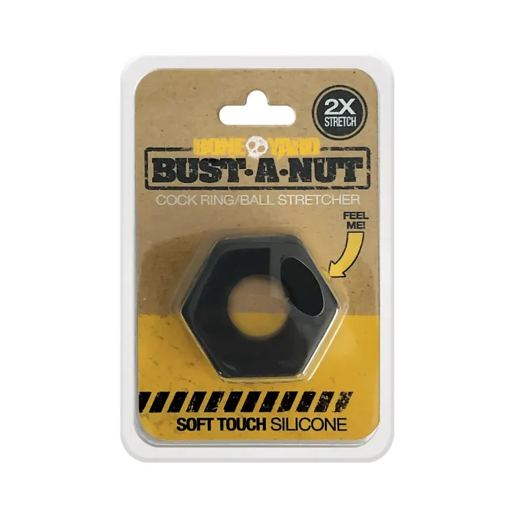 Boneyard Bust a Nut Cock Ring Black Boneyard Bust a Nut Cock Ring Black
