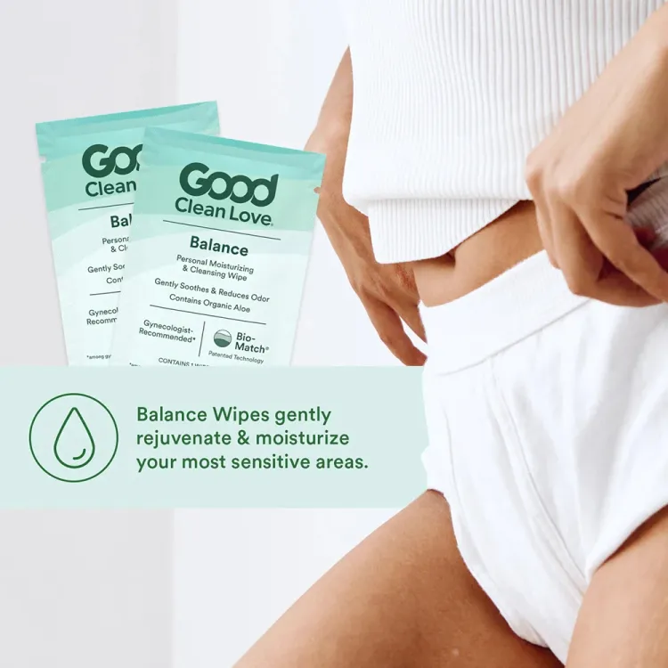 Good Clean Love Balance Personal Moisturizing & Cleansing Wipes 30 ct