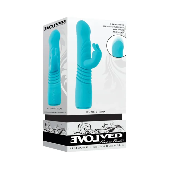 Evolved Bunny Hop Thrusting Rabbit Vibrator Teal