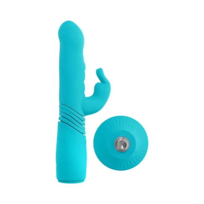 Evolved Bunny Hop Thrusting Rabbit Vibrator Teal