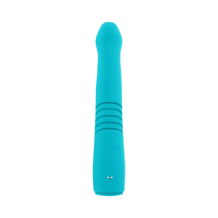 Evolved Bunny Hop Thrusting Rabbit Vibrator Teal Evolved Bunny Hop Thrusting Rabbit Vibrator Teal