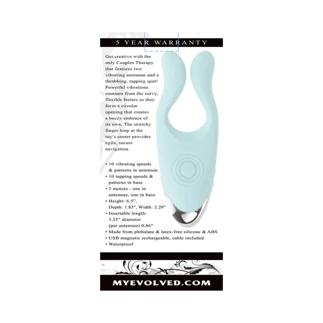 Couples Therapy Flexible Arm Tapping Finger Vibrator Mint