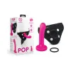 Together Pop 5.5 Inch Silicone Dildo & Harness Set – Pink