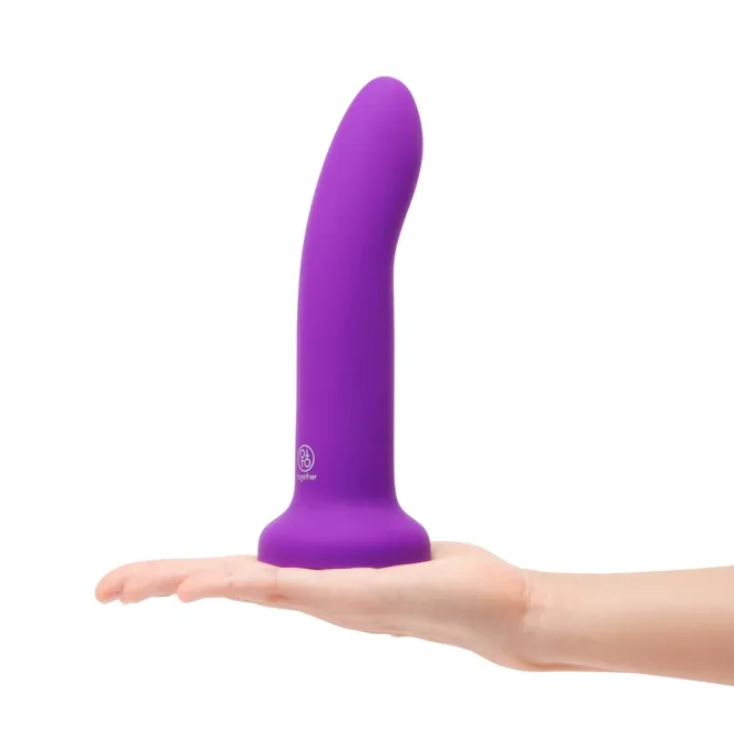 Together Duo Silicone Dildo & Harness Set 5.5 Inch & 8 Inch – Purple