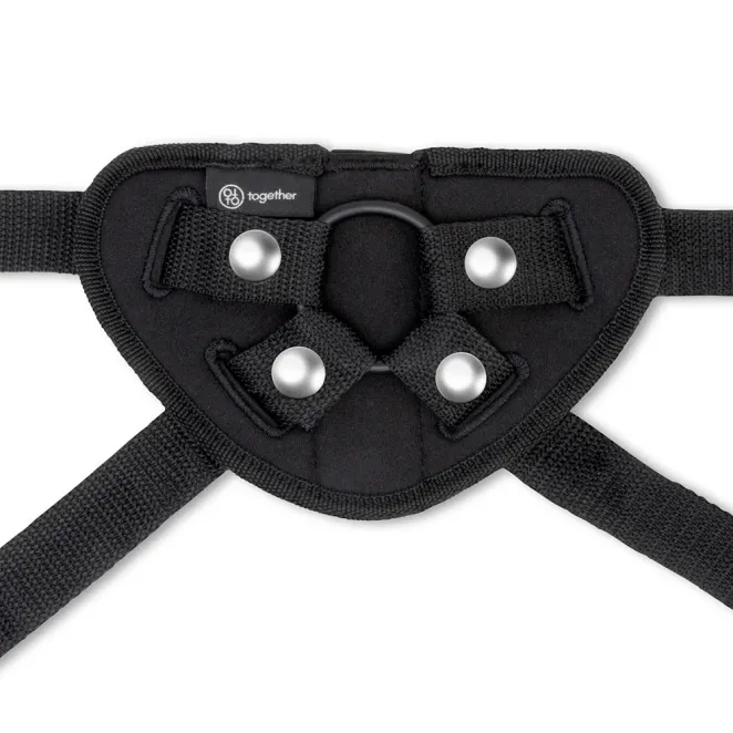 Together Duo Silicone Dildo & Harness Set 5.5 Inch & 8 Inch – Purple