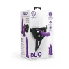 Together Duo Silicone Dildo & Harness Set 5.5 Inch & 8 Inch – Purple
