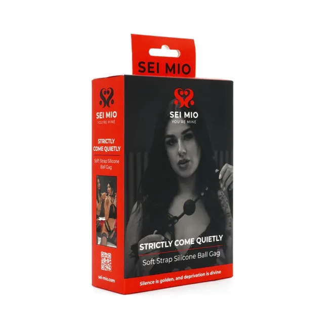SEI MIO Strictly Come Quietly Soft Strap Silicone Ball Gag