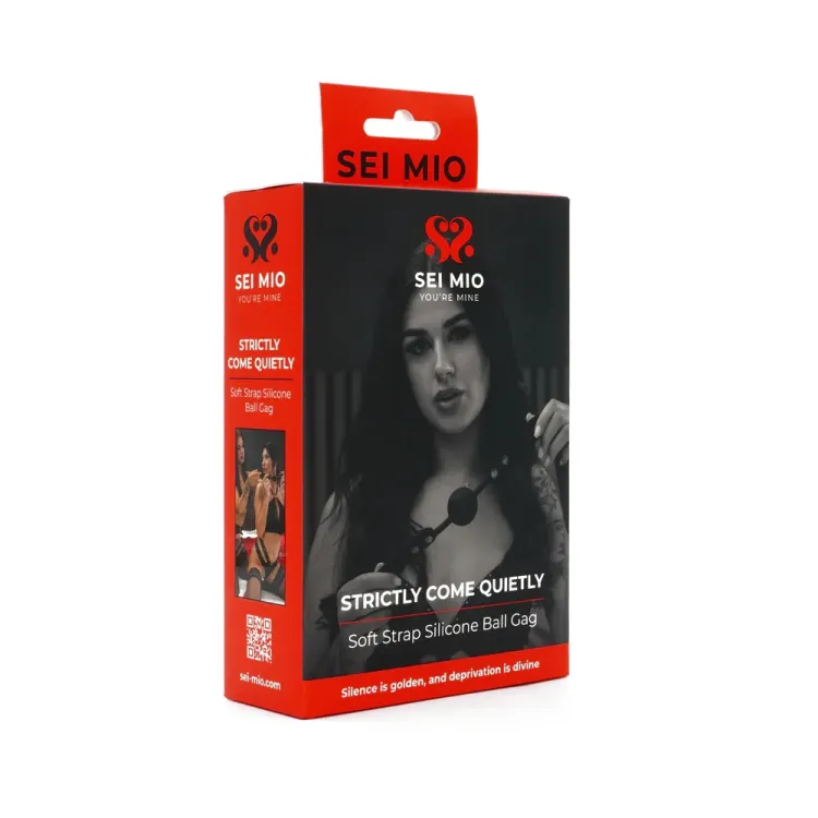 SEI MIO Strictly Come Quietly Soft Strap Silicone Ball Gag SEI MIO Strictly Come Quietly Soft Strap Silicone Ball Gag