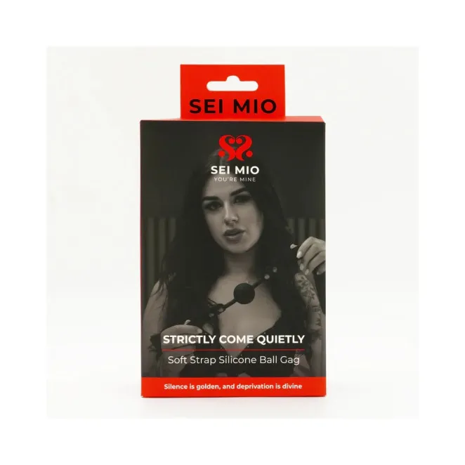 SEI MIO Strictly Come Quietly Soft Strap Silicone Ball Gag